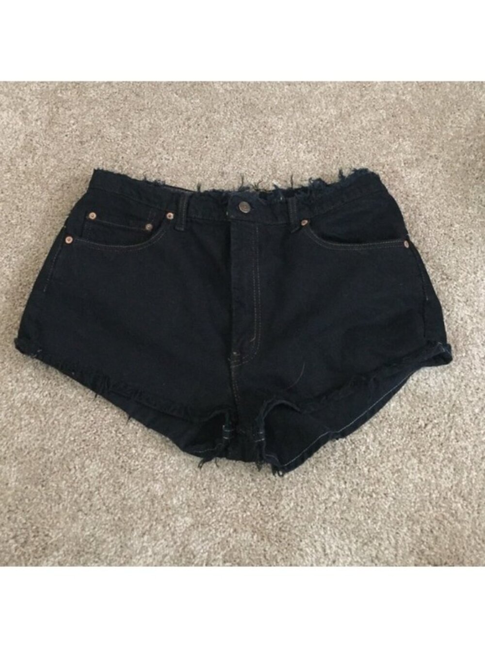Vintage Levi's Black Denim Shorts